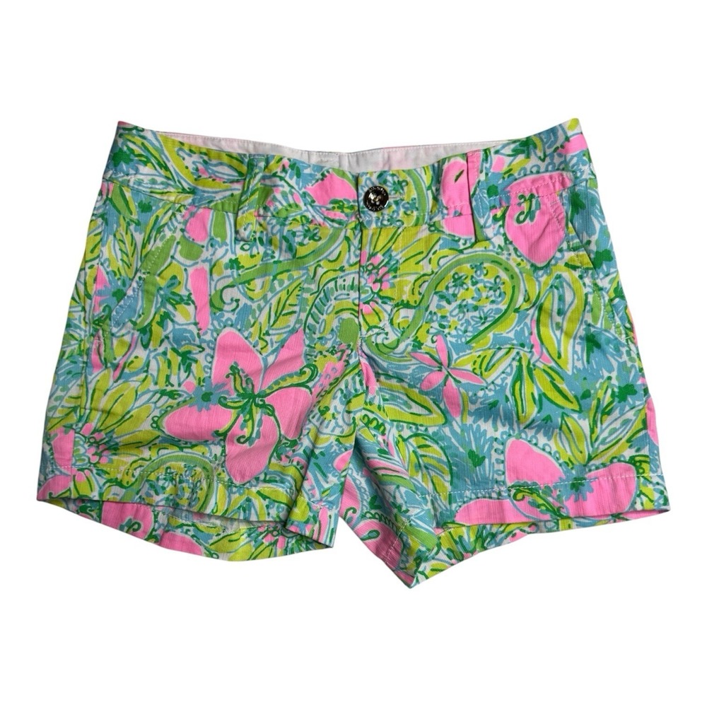 Women's Lilly Pulitzer Sz 2 Callahan Shorts Coconut Jungle Inseam 5"